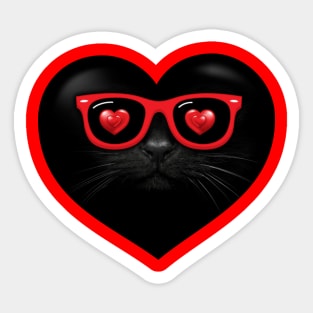 BLACK CAT LOVE! Sticker